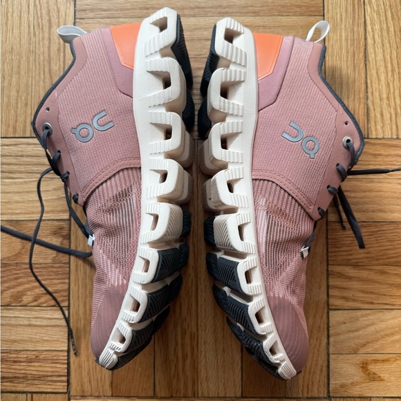 On Cloud X Shift Womens Running Shoes Dusty Rose/ Orange sz 9 Like New - Picture 3 of 7